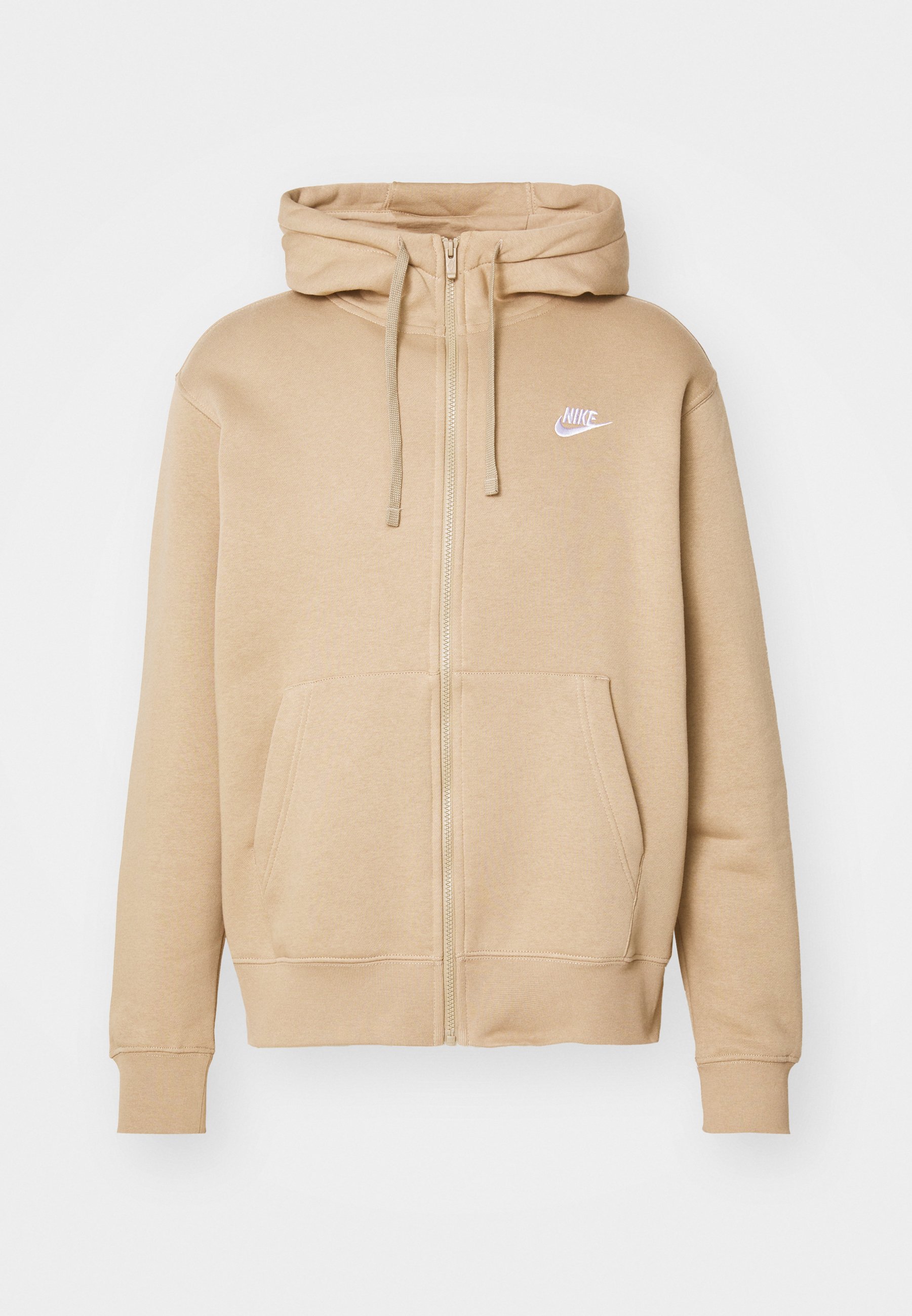 nike sportswear club fleece hoodie sweatshirt tan