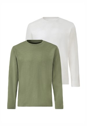 john devin 2 PACK - Long sleeved top - khaki blau