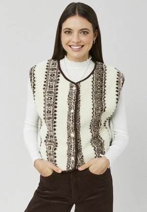 sherpa imprimé sans manches - Veste sans manches - naturel