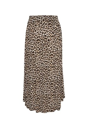 Kaffe, KAVILIA AMBER - Maxirock - chalk   sand   black leo print