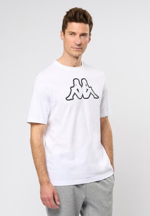 Kappa UNISEX - Trükipildiga T-särk - white-black