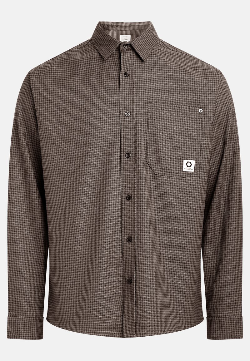 Redefined Rebel Overhemd lichtbruin Redefined Rebel Overhemd lichtbruin