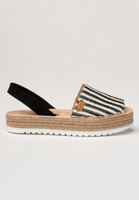 Chamby IBICENCA PALMIRA - Sandalias con plataforma - black/white