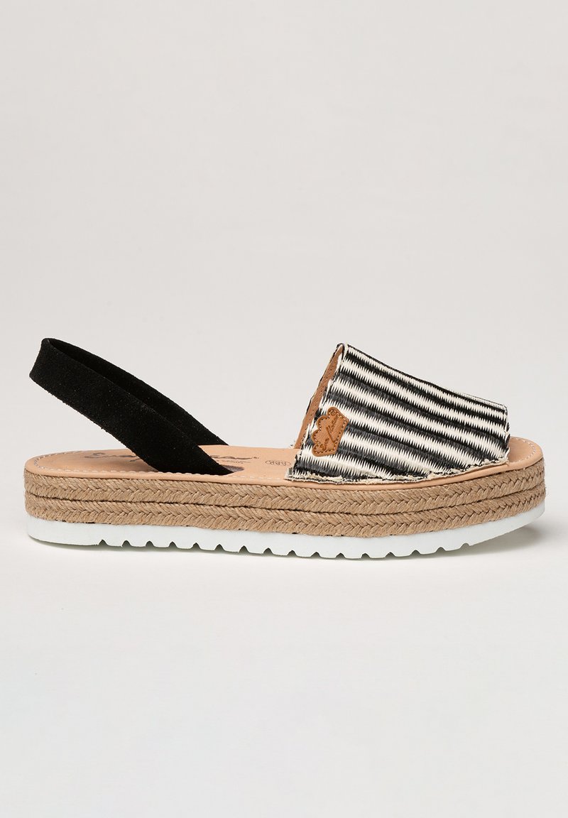 Chamby IBICENCA PALMIRA - Sandalias con plataforma - black/white