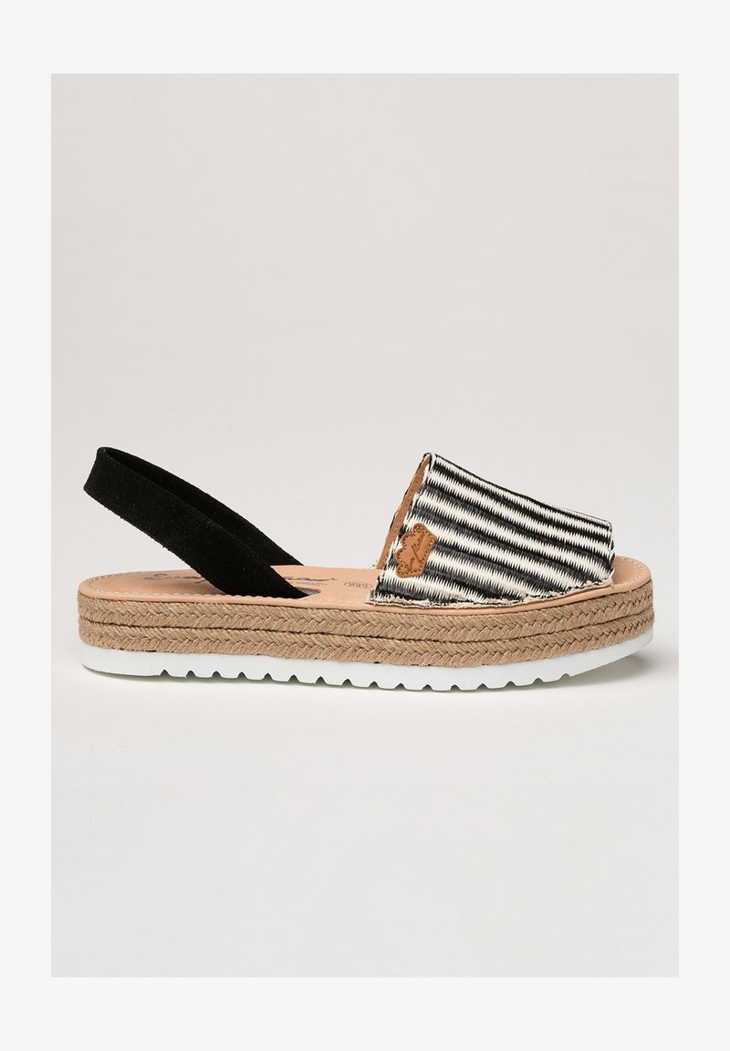 Chamby IBICENCA PALMIRA - Sandalias con plataforma - black/white
