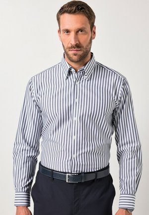 STRIPED LONG SLEEVE CONCEALED BUTTON-DOWN COLLAR EASY CARE MODERN FIT - Hemd - navy blue