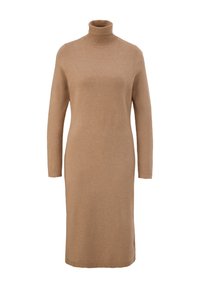 s.Oliver MIDI MIX - Strickkleid - sandstein