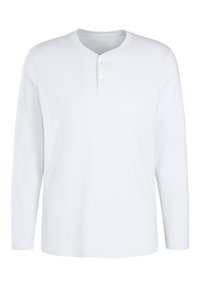 HENLEY - Long sleeved top - weiß