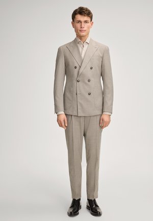 SET - Kostuum - beige gemustert