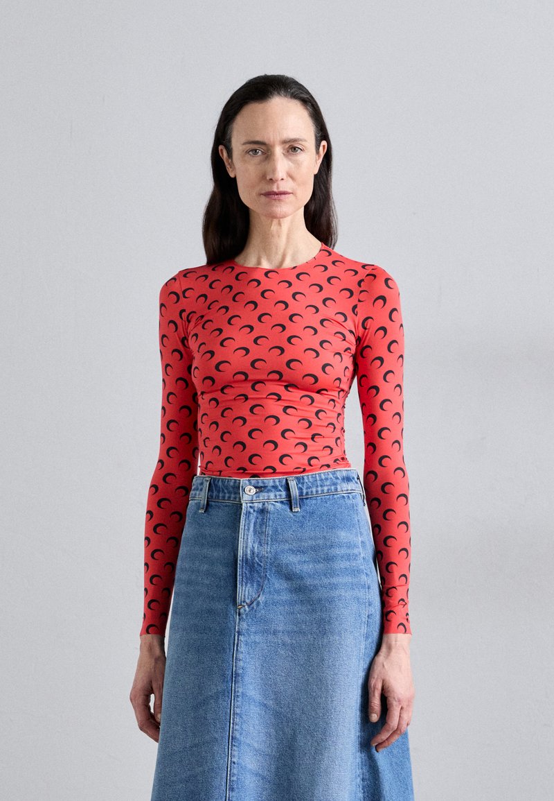 MARINE SERRE MOON CREWNECK - Langarmshirt - red