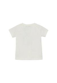 Vit kortärmad t-shirt med rund halsringning. Mjuk bomullsmaterial, minimalistisk design, har raglanärmar och inga grafik.