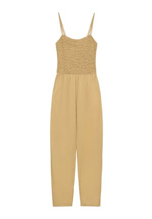 BIMBA Y LOLA, BIMBA Y LOLA MONO FRUNCIDO Y BOMBACHO CAQUI - Jumpsuit - caqui