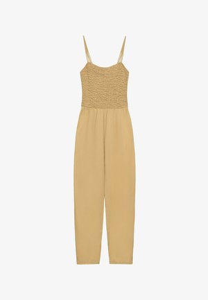 BIMBA Y LOLA, BIMBA Y LOLA MONO FRUNCIDO Y BOMBACHO CAQUI - Combinaison - caqui