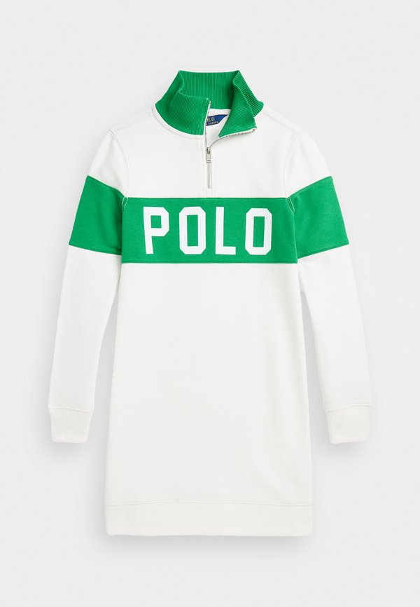 LOGO FRENCH TERRY QUARTER ZIP DRESS - Day dress