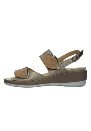 Sandali con zeppa - beige