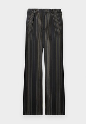 RICHIE STRIPE TAILORED TROUSERS UNISEX - Παντελόνι κοστουμιού - black