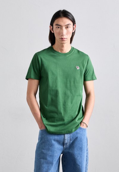 PS Paul Smith SLIM FIT ZEBRA - Tricou basic - green