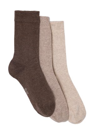 3 PAIRES - Calze - brown