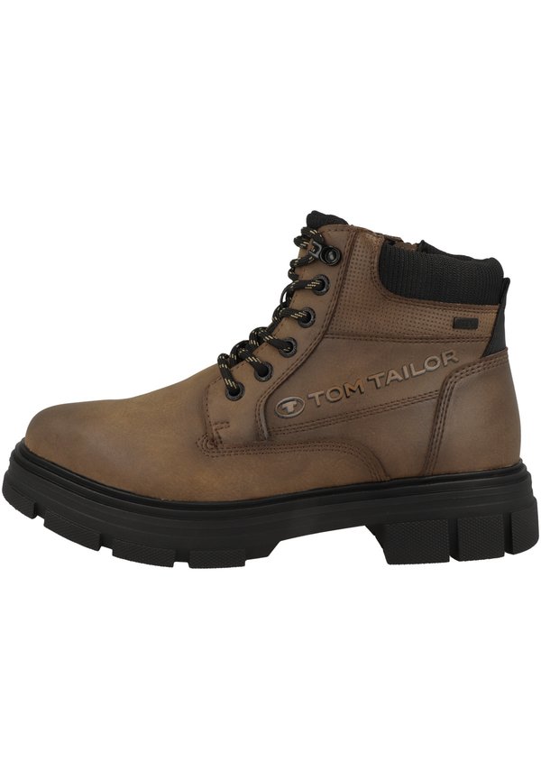 Schnürstiefelette - cognac