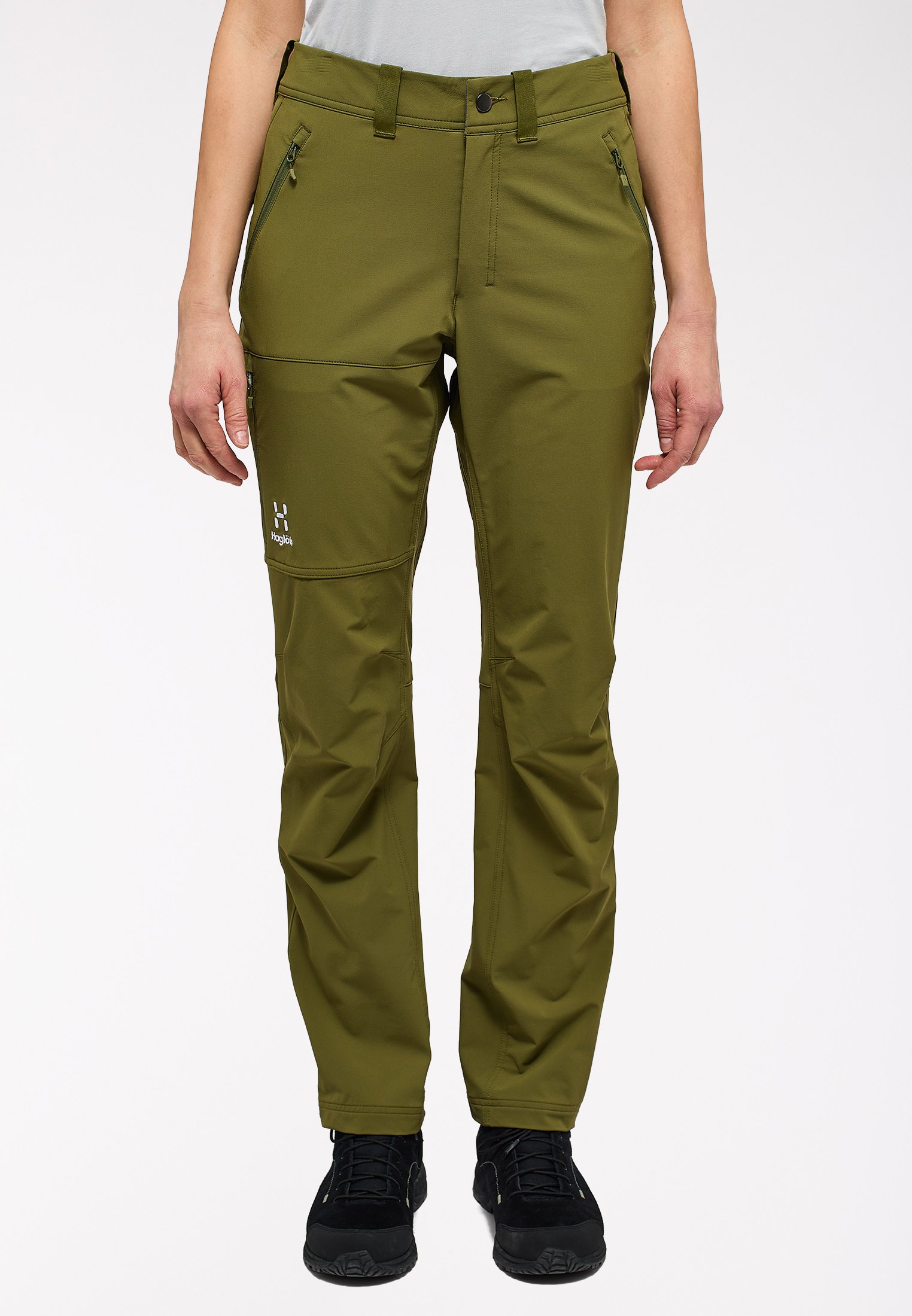 Haglöfs Trousers - olive green/mottled dark green - Zalando