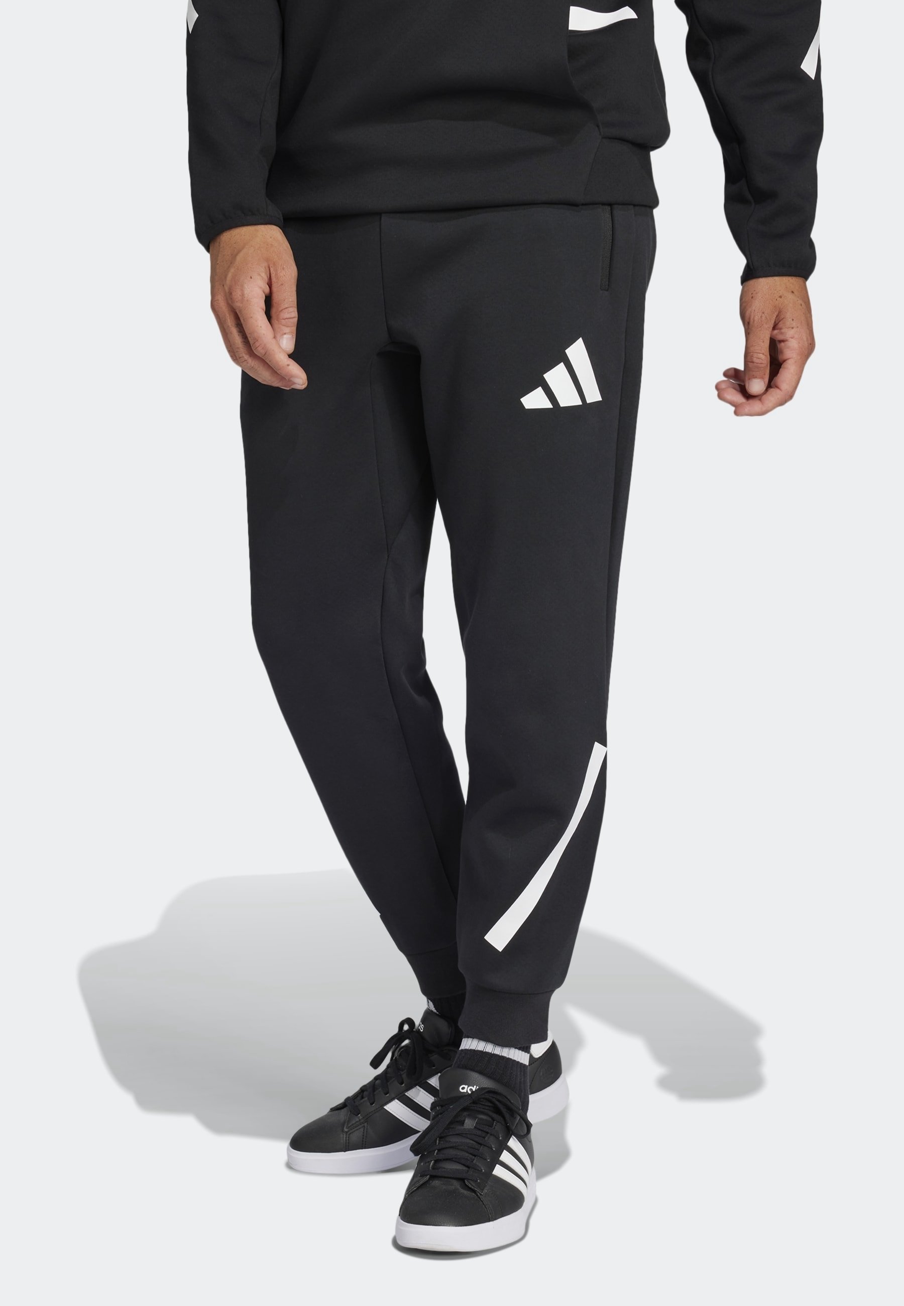 Adidas Sportswear Tuta Adidas Strisce Bianche Pantaloni Joggers