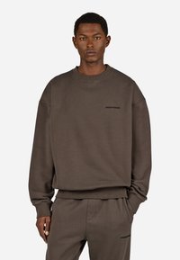 Pegador LOGO - Ikdienas džemperis - washed walnut brown black