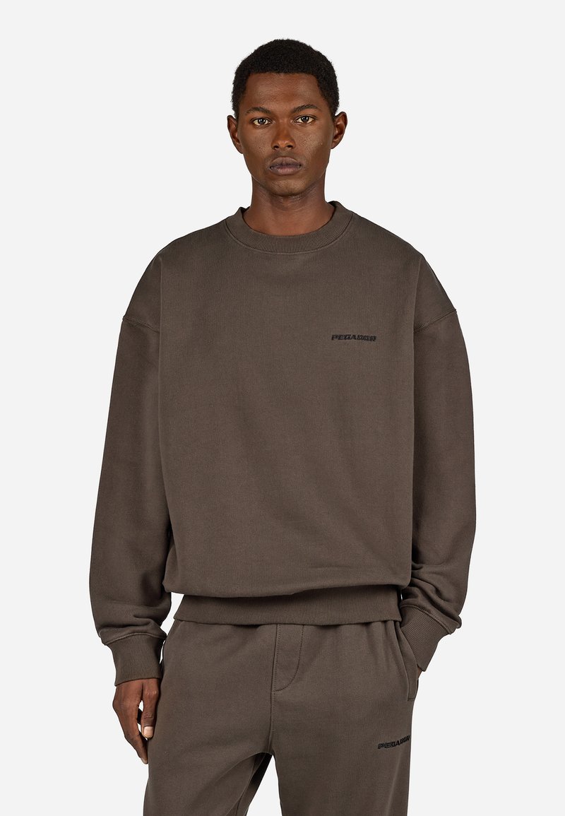 Pegador LOGO - Ikdienas džemperis - washed walnut brown black