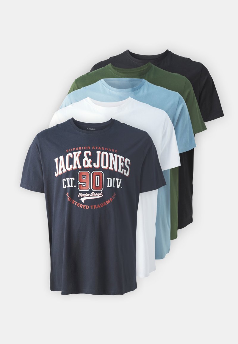 jack & jones T-shirt print donkerblauw
