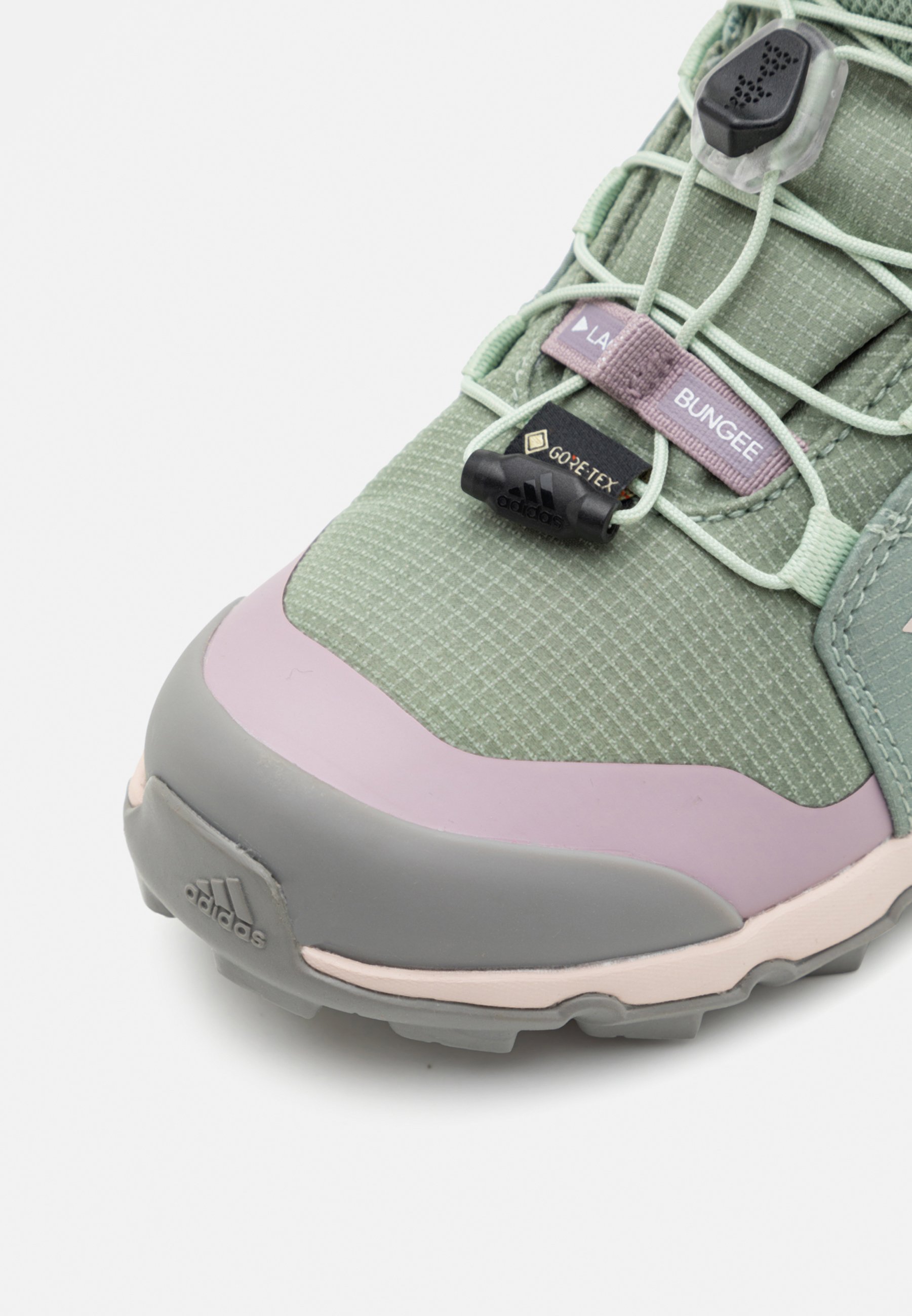 Adidas Terrex MID GTX K - Hiking shoes - silver green/putty mauve/preloved  fig/green - Zalando.co.uk