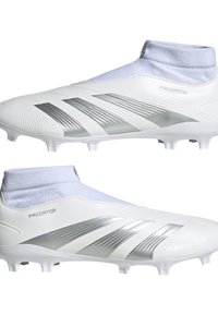 adidas Performance PREDATOR LEAGUE  - Botines de fútbol para terreno firme - footwear white/silver metallic