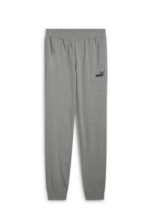 Puma ESSENTIALS LOGO - Tracksuit bottoms - medium gray heather