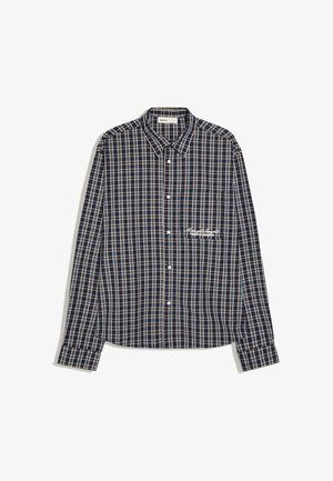 Bershka, LONG-SLEEVE EMBROIDERED CHECK - SHIRT - Chemise - royal blue