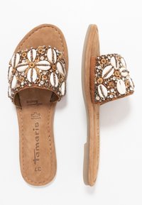 Tamaris Mules - cognac