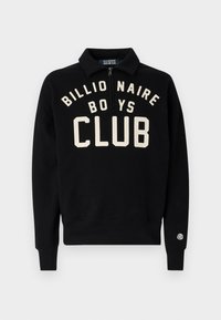 COLLARED HALF ZIP SWEATER - Melegítőfelső - black