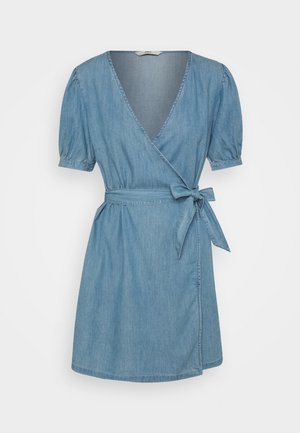 ONLASTA WRAP DRESS - Vestido vaquero - light blue denim
