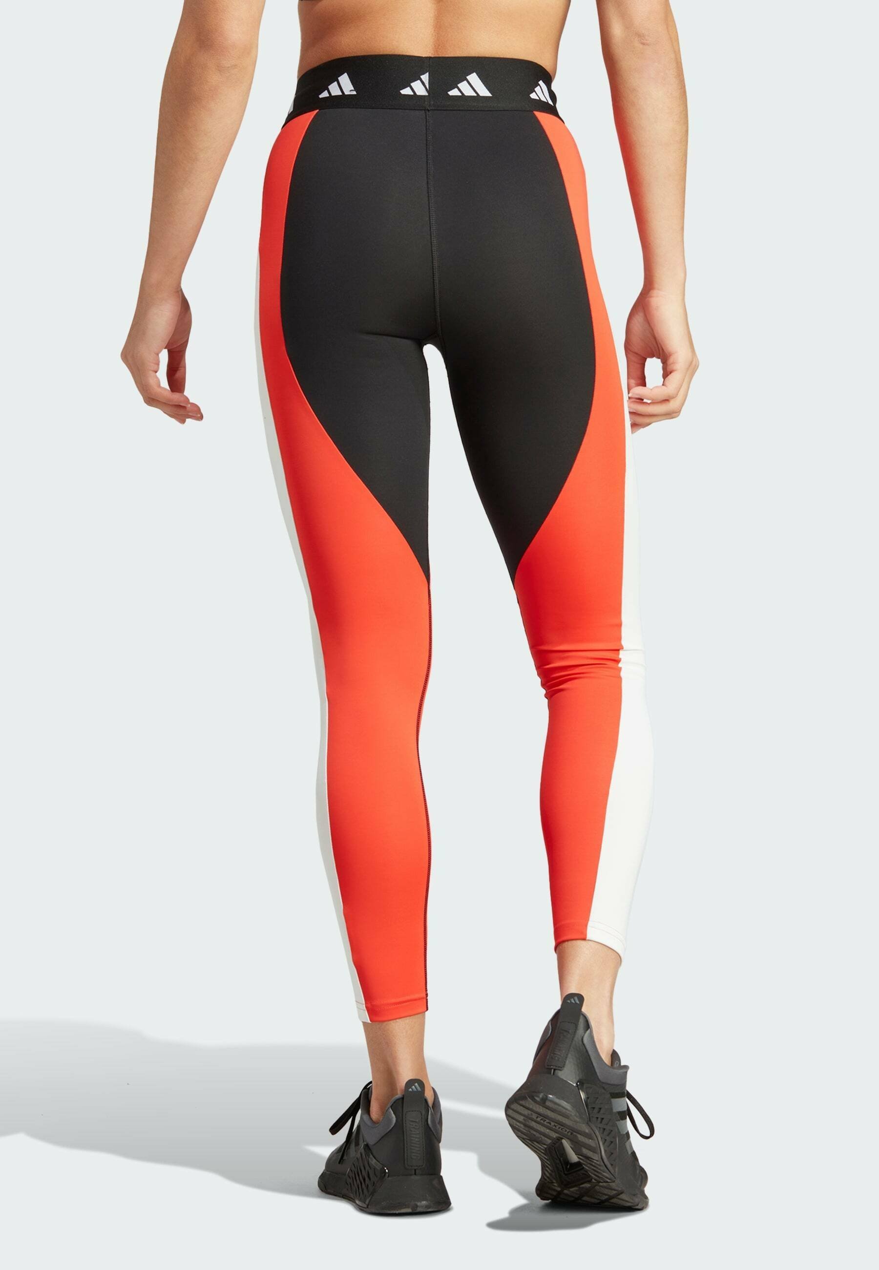 adidas black and orange leggings