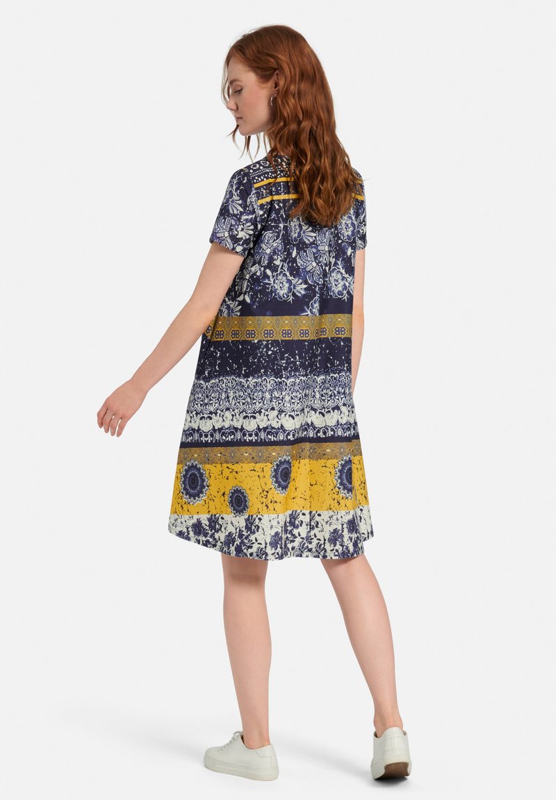 Damen Freizeitkleider | Green Cotton Freizeitkleid marine/maisgelb/blau - GE13443 Damen Freizeitkleider | Green Cotton Freizeitkleid marine/maisgelb/blau - GE13443