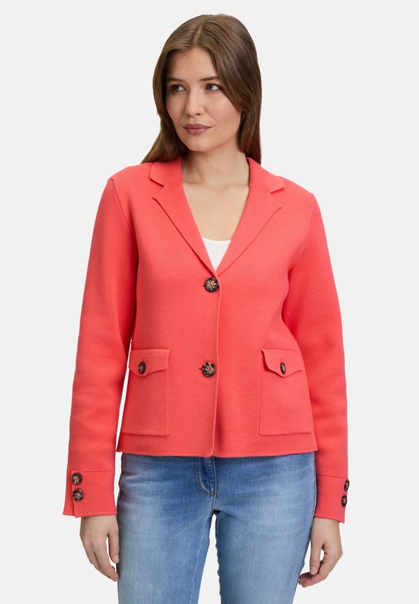 Strickjacke - hot coral