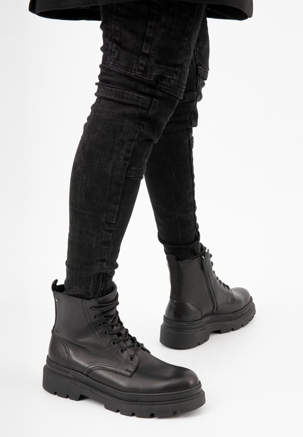 Schnürstiefelette - czarny