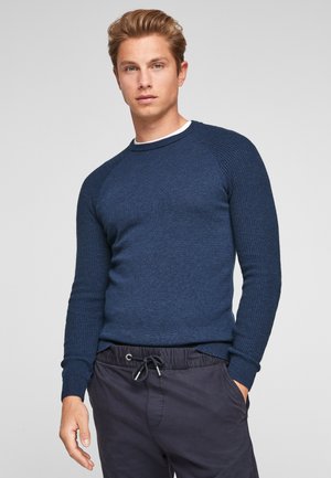 Strickpullover - blue melange