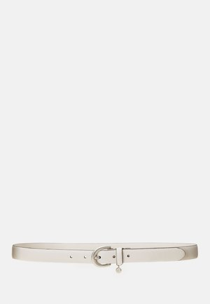 Lauren Ralph Lauren CHARM CROSSHATCH LEATHER BELT - Cintura - soft white