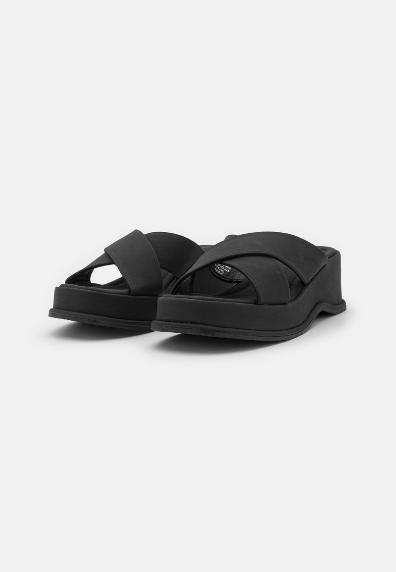 Damen Flache Pantoletten | Rubi Shoes by Cotton On VEGAN PHOEBE NOUGHTIES CROSSOVER FLATFORM Pantolette hoch black/schwarz - WX4 Damen Flache Pantoletten | Rubi Shoes by Cotton On VEGAN PHOEBE NOUGHTIES CROSSOVER FLATFORM Pantolette hoch black/schwarz - WX4