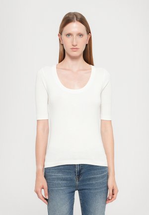 WIDE NECK SHORT SLEEVE - T-shirt basique - ivory