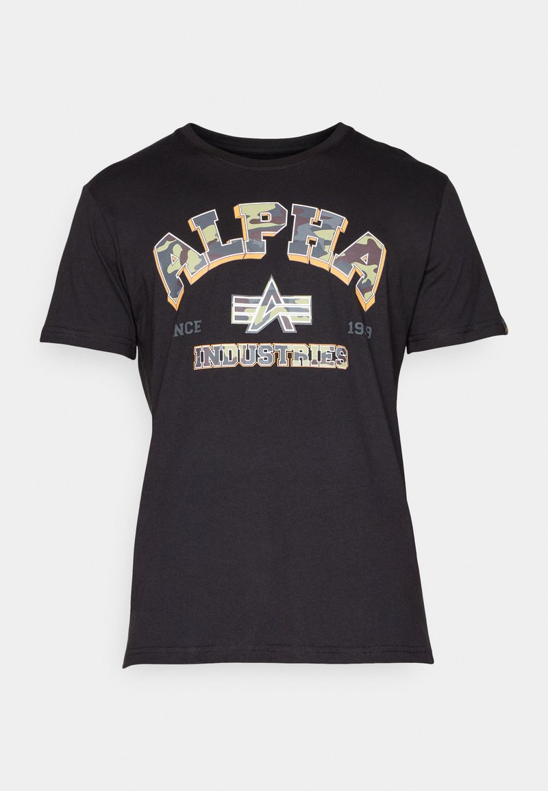 alpha industries T-shirt print zwart