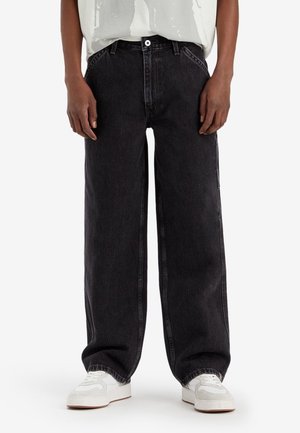 Snickarjeans - black denim