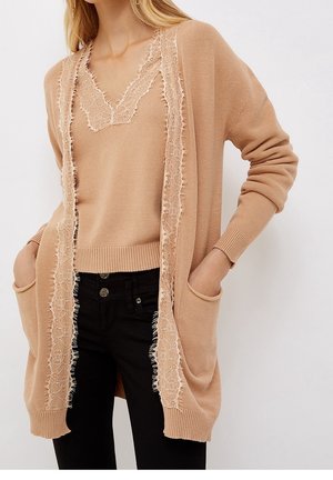 Strickjacke - beige