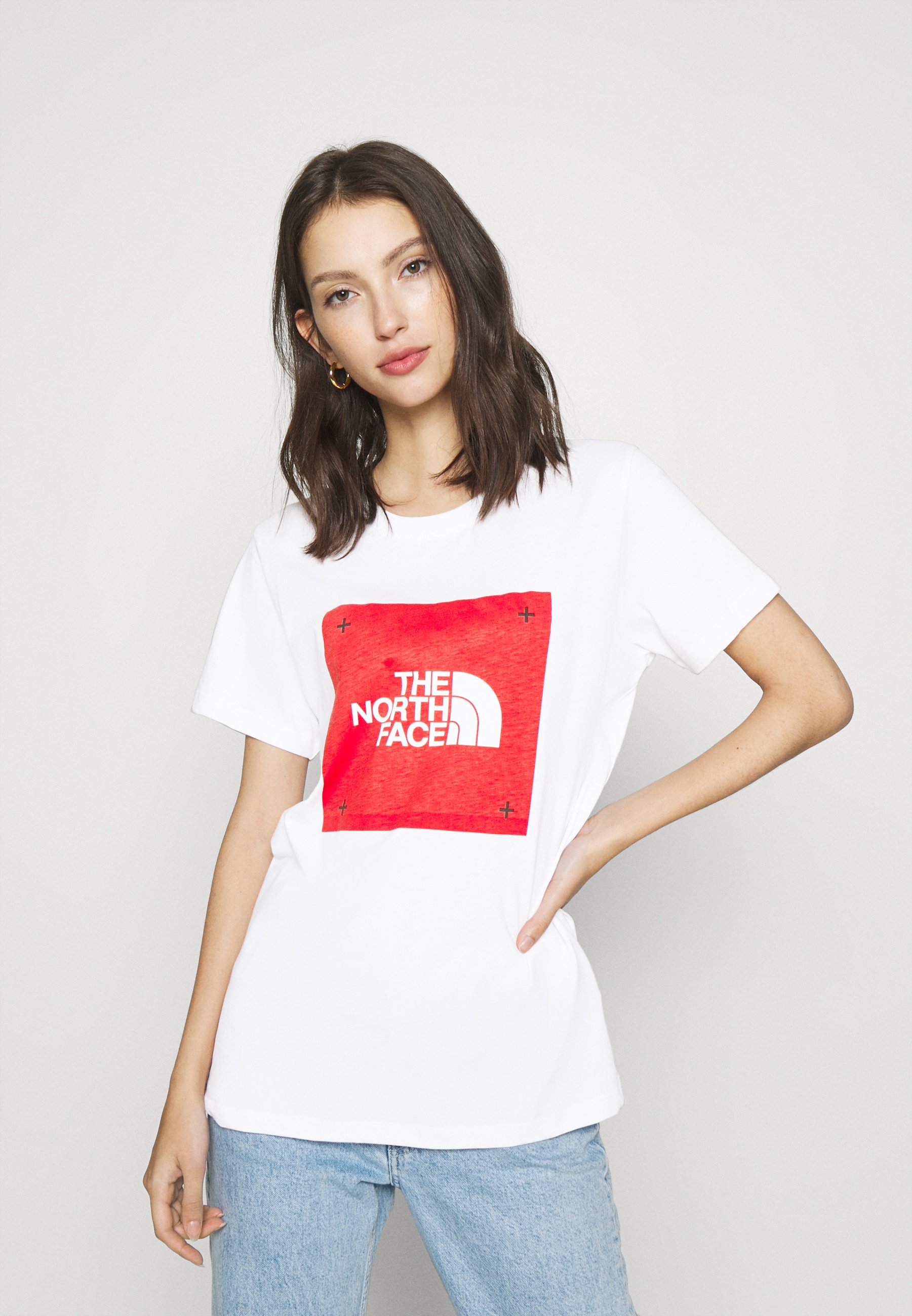 BOX TEE T shirt med print white BOX TEE T shirt med print white