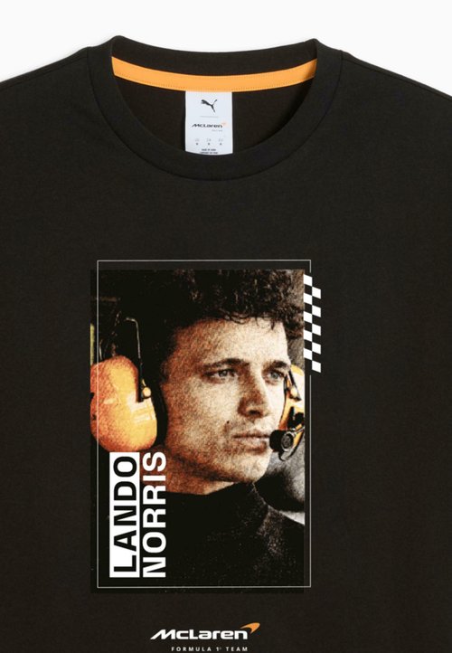 PUMA Camisetas M/C de Casual de Hombre McLaren Racing Driver Tee Negro — foto 7