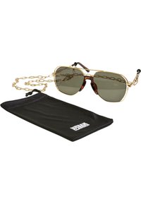 Urban Classics KARPHATOS WITH CHAIN - Saulesbrilles - gold-coloured
