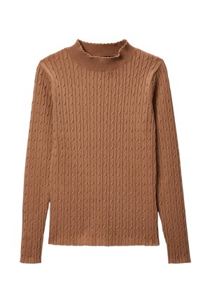 UNI À COL MONTANT TORSADÉ - Pullover - manioc